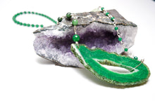 Load image into Gallery viewer, Green Agate Slice Necklace
