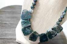 Load image into Gallery viewer, Moss Agate Bib Necklace
