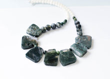 Load image into Gallery viewer, Moss Agate Bib Necklace
