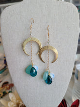 Load image into Gallery viewer, Crescent Moon Drop Earrings
