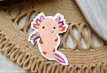 Load image into Gallery viewer, LGBTQIA+ Pride Axolotl Sticker
