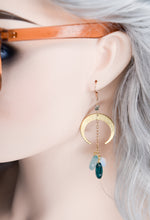 Load image into Gallery viewer, Crescent Moon Drop Earrings
