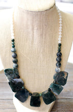 Load image into Gallery viewer, Moss Agate Bib Necklace
