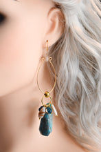Load image into Gallery viewer, Apatite Cluster Drop Earrings
