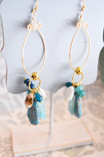 Load image into Gallery viewer, Apatite Cluster Drop Earrings
