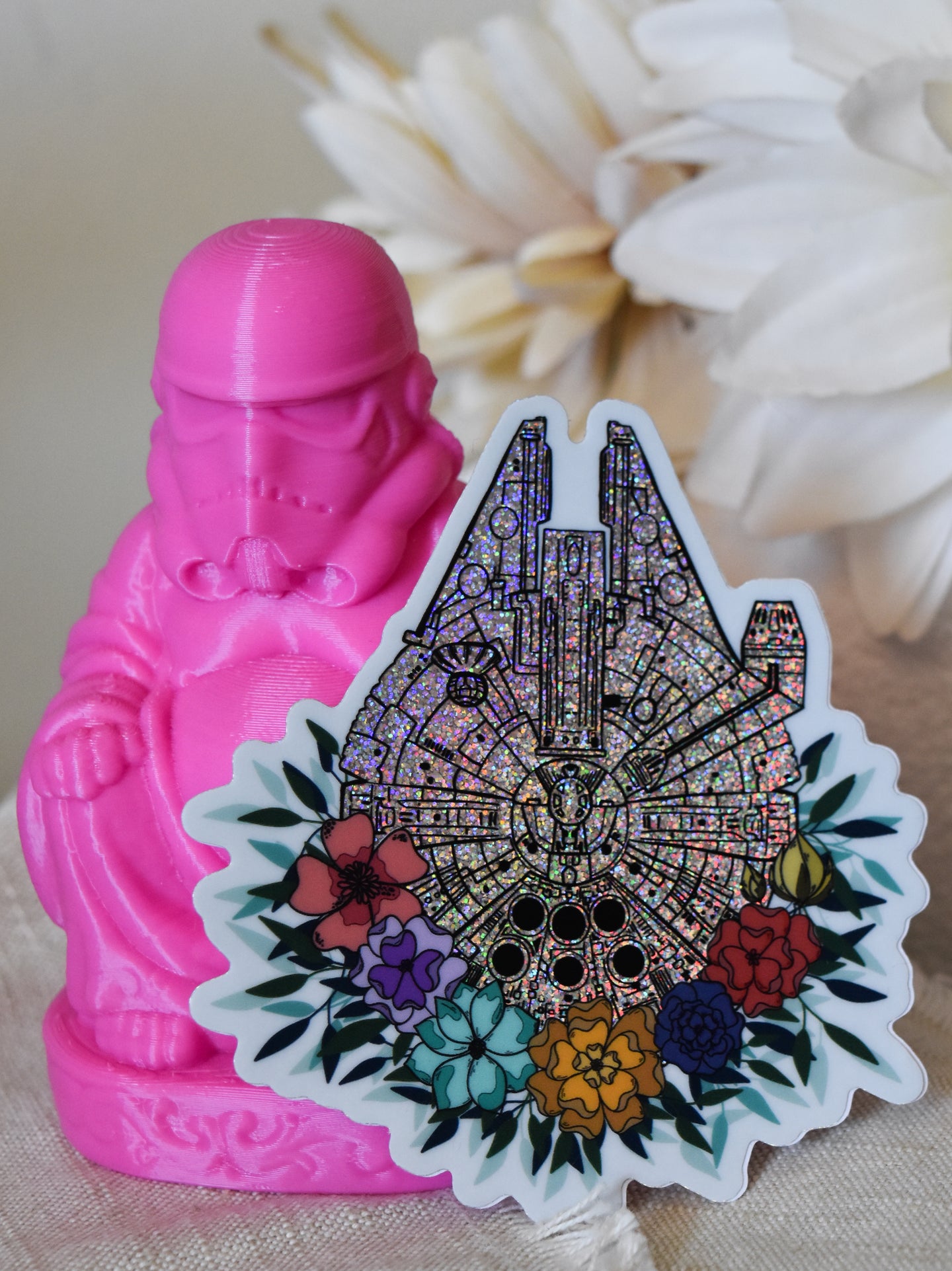 Floral Falcon - Star Wars-Inspired Sticker