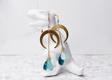 Load image into Gallery viewer, Crescent Moon Drop Earrings
