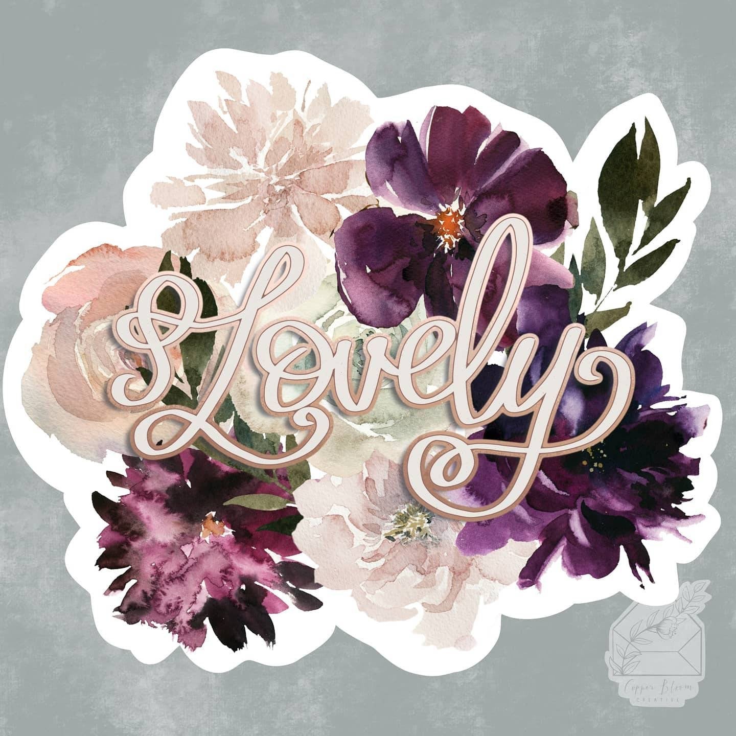 Lovely - Watercolor Flowers Sticker