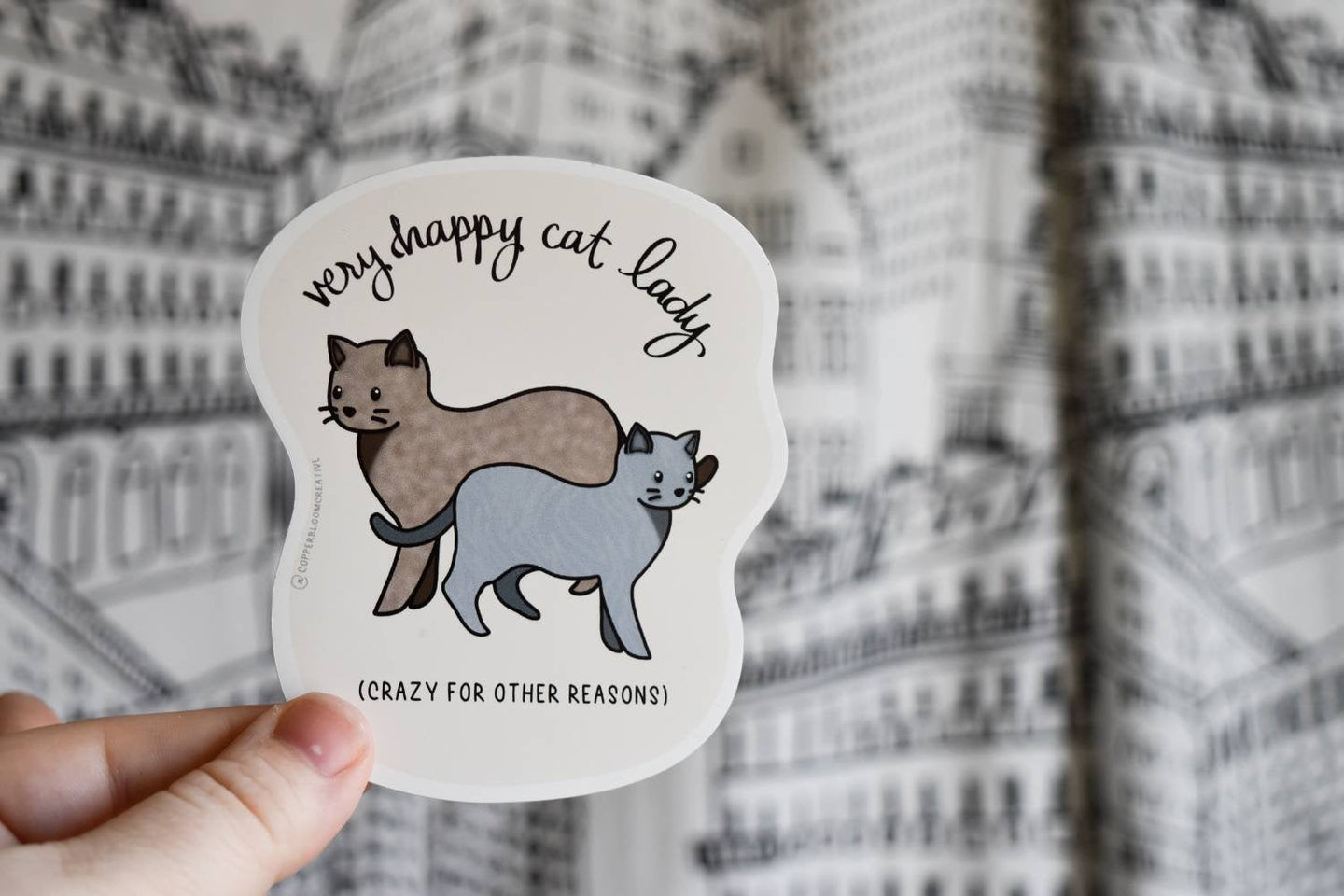 Cat Mom, Happy Cat Lady Sticker